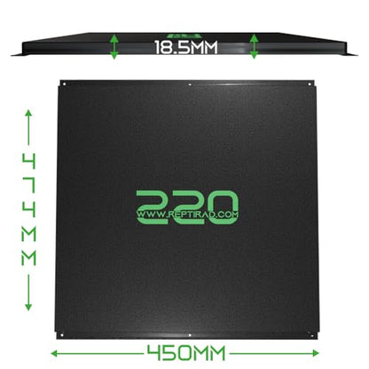 Advanced Radiant Heat Panel for Reptiles – ETL Certified Overhead Heater, 18.5mm Slim, Galvanised Steel Design, Even Heat, Energy Efficient (220 Watt) | Galvanized Steel Design, Only 0.73 Inches Thick, ETL Certified, Energy Saving, Even Heat Distribution