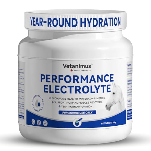 Horse Electrolyte Powder for Hydration, Replenish Sweat Loss in Hot Weather, Training & Performance Horses-Tub 840g - size: Tub