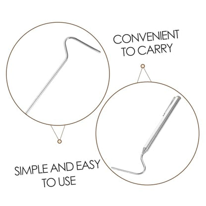 balacoo Stainless Steel Snake Grabber Retractable Reptile Hooks Snake Catching Portable Tool