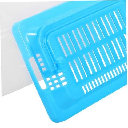 LIOOBO Small Aquarium for Travel Handheld Fish Tank Portable Reptile Carrier Box for Goldfish Turtles and Small Pets Lightweight and Versatile Pet Transport