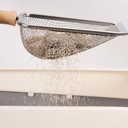 Happyyami Reptile Litter Scoop and Handle for Pet Waste Reptile Terrariums Sifting Litter for Tortoises Lizards and Animals