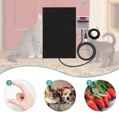 Pad Electric Blanket Indoor Warm Cushion Made of Waterproof Insulated Suitable for Reptiles, 15cmx20cm - size: 15cmx20cm