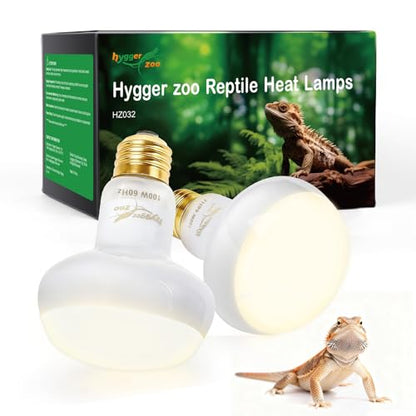 Reptile Heat Lamp, 2 Pack 100W Simulated Natural Sunlight Heat Lamp Bulbs Reptile Warm Light Lamps UVA Daylight Basking Light for Bearded Dragon Chameleon Turtle Snake Gecko Lizard Chicken, White - color: White, size: Day(100)