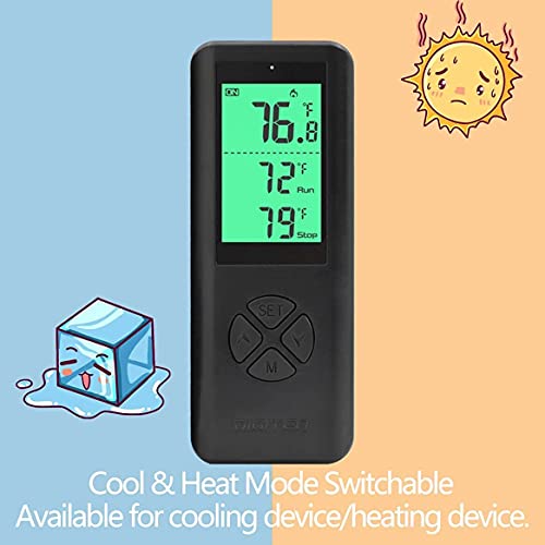 DIGITEN Wireless Temperature Controller WTC200 Thermostat Outlet Greenhouse Thermostat Plug in Temperature Controller with Remote Cooling Heating Mode for Home Brewing Reptiles Incubation