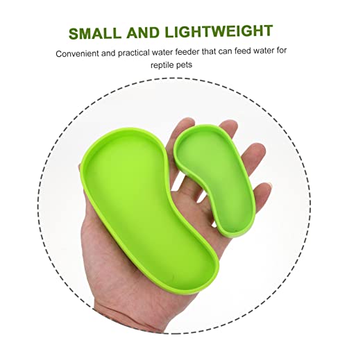 FOMIYES 4pcs Reptile Water Feeder Bowls Pet Drinking Dishes for Tortoises Lizards Snakes Decorative Non- Design for Easy Use and Cleaning
