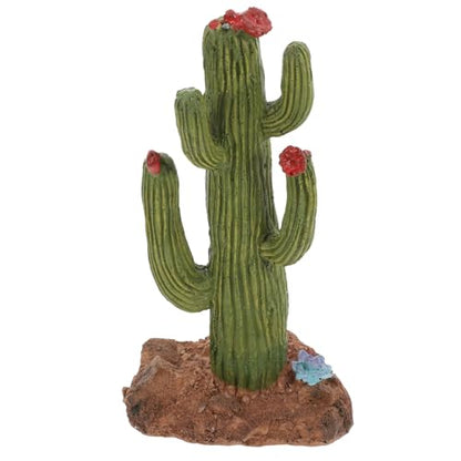 UPKOCH Artificial Reptile Plants for Terrarium Decor, Fake Plastic Cactus Habitat Hideout for Desert Turtles and Geckos, Wall Climbing Gecko and Turtle Tank Accessories
