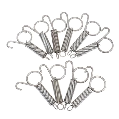 40 Pcs 7.5cm Multipurpose Spring Animal Cage Latches Lock Rabbit Door Tension with Hook Fixing