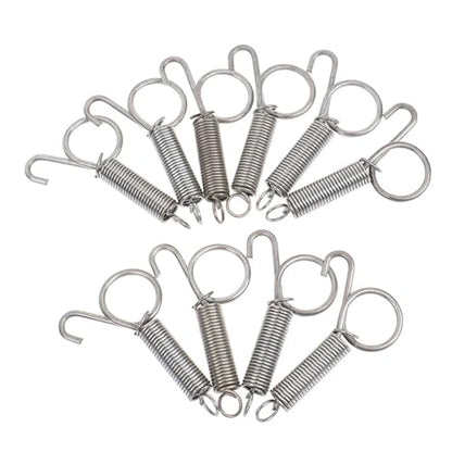 40 Pcs 7.5cm Multipurpose Spring Animal Cage Latches Lock Rabbit Door Tension with Hook Fixing