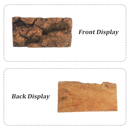 VALICLUD 10pcs Natural Cork Bark Pieces for Reptile Enclosure, Terrarium Accessories for Lizard and Amphibians, Flat Bark Material Enhanced Climbing Structure and Natural Habitat