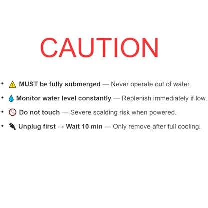 AQUANEAT Aquarium Heater, 100W Fish Tank Heater, Adjustable Submersible Water Thermostat with Digital Thermometer - size: 100W
