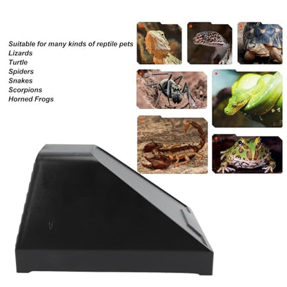 Pyhodi Dual Reptile Heat Lamp Fixture, Enhanced Reflection One Key Control, Excellent Heat Dissipation, Double Dome UVB Light Fixture for Various Habitats, with Comfort for Your Pets