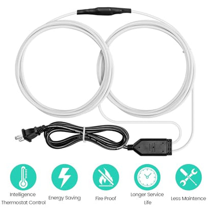 Soil Heating Cable, 26 ft Electric Warming Cable for Garden, Cold Frame, Keep Soil Warm, Easy to Store - size: 26 ft