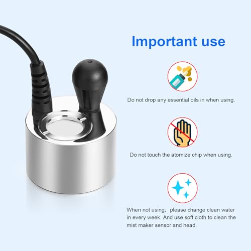 FITNATE Mist Maker, Upgrade Fogger Water Fountain Pond Fog Machine Atomizer for Halloween and Other Festivals,with Fogger Ceramics Discs Tools
