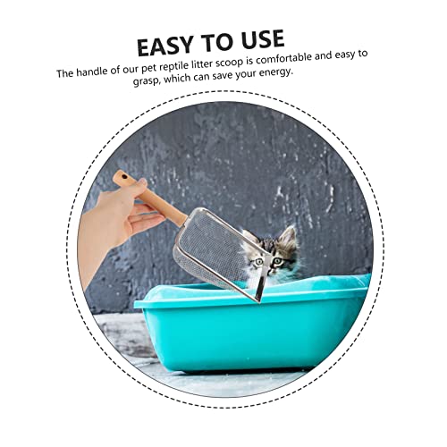 YARNOW Reptile Litter Scoop Durable and Reusable Litter Shovel for Turtles Lizards Geckos Snakes More for Easy Cleanup of Substrate and Waste