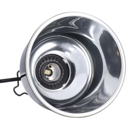 Yosoo Health Gear Reptile Heat Lamp Fixture, Deep Dome 250W E27 UVA UVB Basking Light for Lizards Turtles Terrarium, Clip-On Design