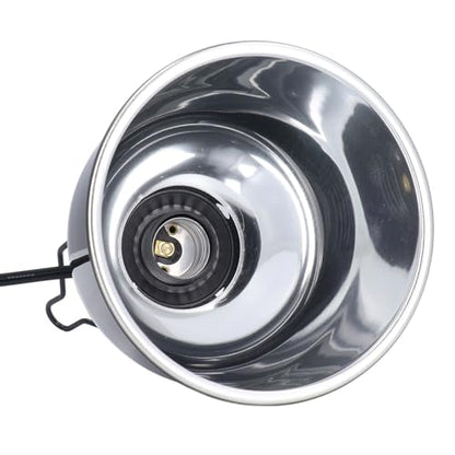 Yosoo Health Gear Reptile Heat Lamp Fixture, Deep Dome 250W E27 UVA UVB Basking Light for Lizards Turtles Terrarium, Clip-On Design