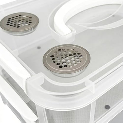 Mealworm Breeding Kit | Odor Resistant with Ventilated Lid,Mealworm Breeding Bins | for Reptiles, Birds, Chickens, Lizards, Bearded Dragon, Frogs, Tortoises