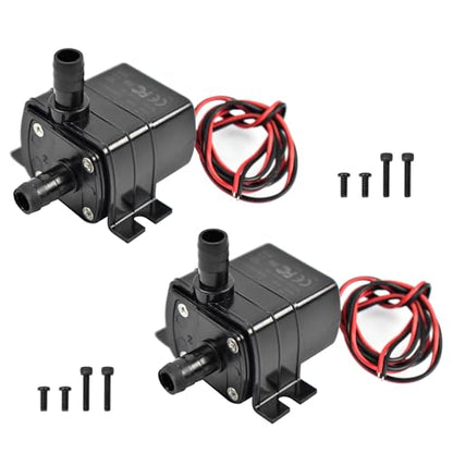 CONQUERALL 2PCS DC 24V Brushless Pump 5W 63GPH 9.8ft Solar Fountain Pump for Hydroponic and Nutrient Solution Circulation - color: 24v 5w 240l/H 3m Head Dual Wire, size: 2PCS