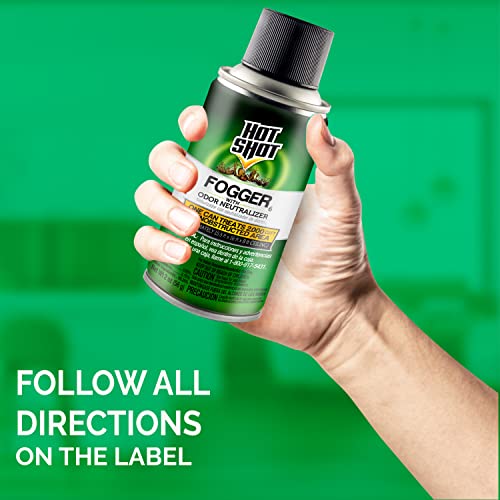 Hot Shot Pest Control Fogger, Kills Roaches, Ants, Spiders & Other Insects On Contact, Controls Heavy Infestations Indoors, 6 Pack - size: 6 Pack, style: Odor Neutralizer