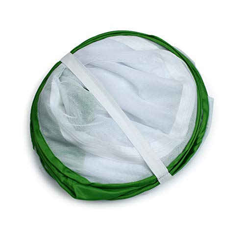 5 Feet Extra Large Monarch Butterfly Habitat, Giant Collapsible Insect Mesh Cage Terrarium Pop-up (White + Green, 35 x 35 x 59 Inches) - size: 35 x 35 x 59 Inches