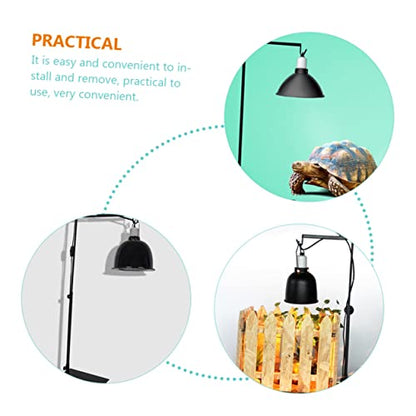 Happyyami Adjustable Reptile Lamp Stand Metal Lamp Rack for Fluorescent Heat Lights Safe Easy Setup for Pet Enclosures