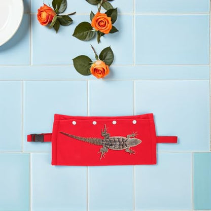 BESPORTBLE Portable Reptile Carrier Bag for Bearded Dragon and Lizard, Breathable Travel Sling with Adjustable Strap, Small Animal Carrier for Outdoor Use