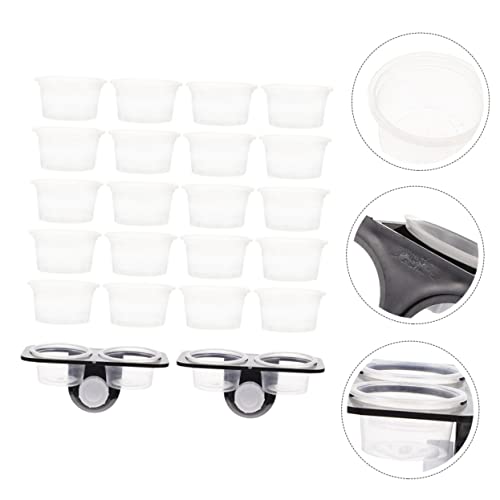 1Set Reptile Feeding Ledge with Suction Cup of Detachable Food Basins Easy to Clean Maintain for Bearded Dragons Geckos and Other Terrarium Pets