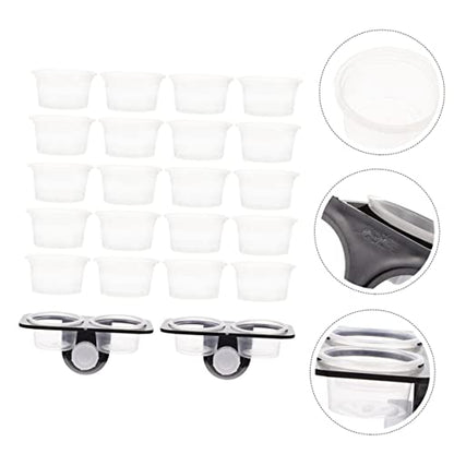 1Set Reptile Feeding Ledge with Suction Cup of Detachable Food Basins Easy to Clean Maintain for Bearded Dragons Geckos and Other Terrarium Pets