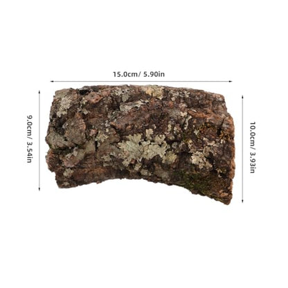 VOSAREA Tree Trunk Reptile Hide Log, Hollow Tree Trunk Ornament, Climbing Platform Shelter for Terrarium Tank, Reptile Cave Hideout for Gecko, Lizard, Snake 7-8cm Diameter