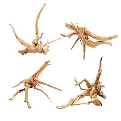 Tfwadmx Aquarium Driftwood Natural Wood 4''-7'' Reptile Branch Fish Tank Tree Plant Stump Ornament Decor 4 PCS