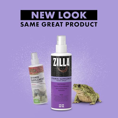 Zilla Vitamin Supplement Food Spray, with Carotene, Spray-on Multivitamin Supplement for Reptiles