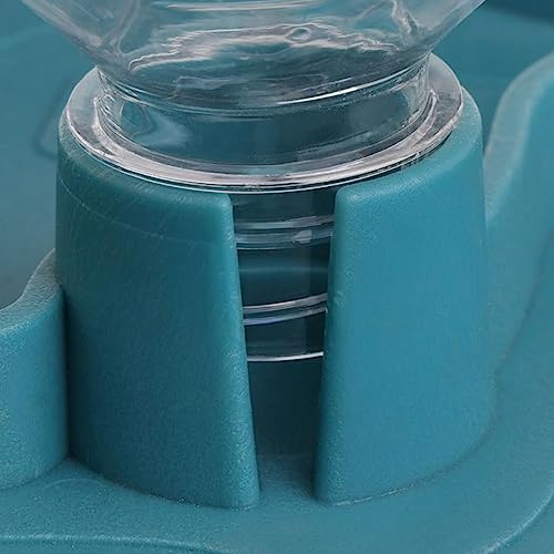 Turtle Drinker Reptile Water Bowl 2 in 1 Automatic Reptile Feeder Water Dispenser Tortoise Water Dish Automatic Water Reservoir Feeder for Reptile Turtle Food Dish - color: Brown