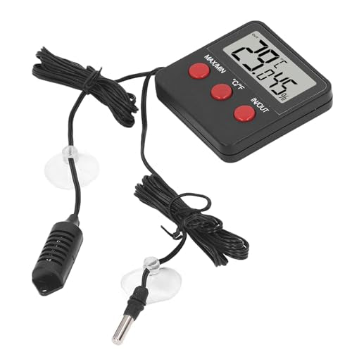 Semme Temperature and Humidity Meter with 2 Probes Digital Hygrometer for Aquariums Incubators Reptile Tanks