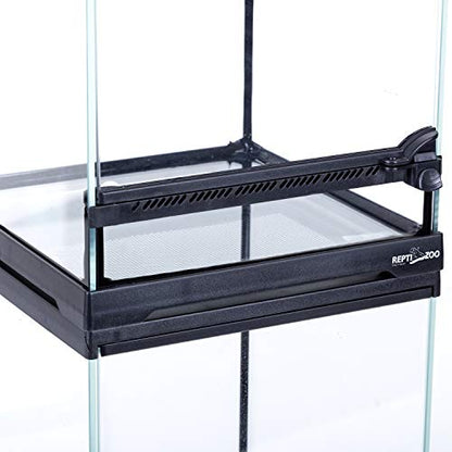 REPTI ZOO Mini Reptile Glass Terrarium,Front Opening Door Full View Visually Appealing Mini Reptile or Amphibians Glass Habitat - size: 8"x8"x12"