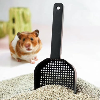 Hamster Metal Litter Scoop for Sandbath Box 3PCS Litter Box Mesh Scooper Accessories for Guinea Pig, Gerbil, Rebbits, Small Animals