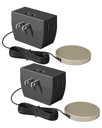 DEWENWILS 2 Pack Touch Dimmer Switch, Plug and Play Lamp Touch Control Pad, Touch Lamp Switch, Full Range Dimmer, Dimmable LED/CFL Lights, Incandescent Bulbs, Extension Cord Dimmer, ETL Listed, Black - color: Black