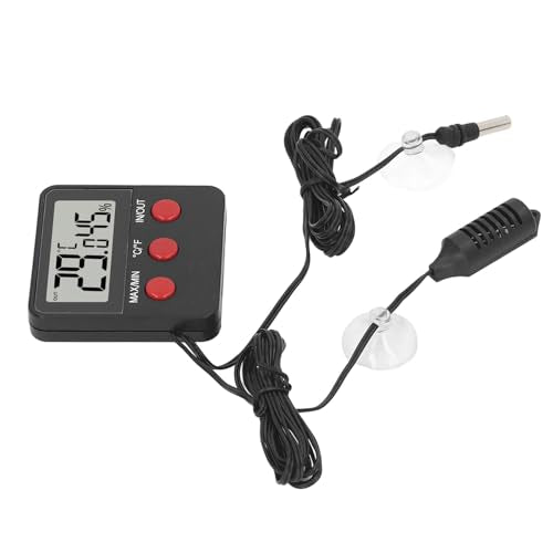 Mini Digital Temperature & Humidity Meter with 2 Probes for Incubator, Aquarium, Reptile Tank