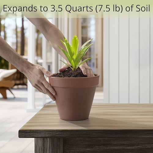 Coconut Coir Potting Soil for Indoor Plants - Expands to 3.5 Quart (7.5 lb) | Bonsai Soil Discs Perfect for General Houseplants, Herbs, and Bonsai Trees - Expands with Water - size: 3.5 Quart