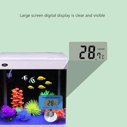 Suction Cup Reptiles Thermometer Hygrometer, Fast-Read °f / °c Digital Temp & Humidity Gauge for Terrarium Tank Enclosure, for Bearded Dragon, Snake, Tortoise