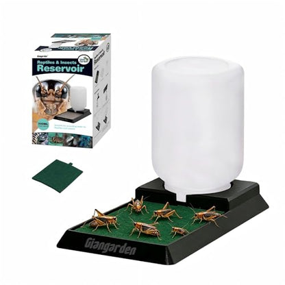 500ml Cricket Reptiles Water Feeder Reservoir Keeper, 2-in-1 Automatic Water Dispenser with Unique Sponge Pad Design for Geckos, Lizards, Bearded Dragons, Turtles
