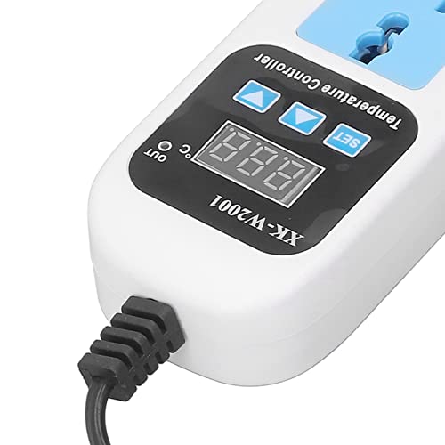 Digital Temperature Controller Automatic Adjustable Thermostat with LCD Display for Greenhouse Aquarium Incubator Reptile Tank ABS Plastic Housing