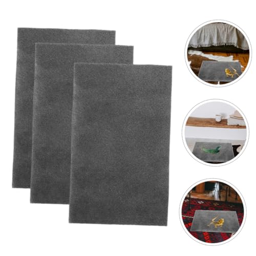 3pcs Reptile Carpet Liner Washable and Reusable Substrate Mat for Turtles Lizards Snakes and Geckos Water-Absorbent Cushion for Terrarium Setup