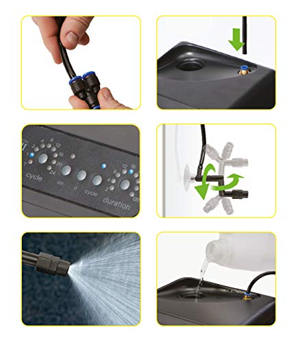 Exo Terra Monsoon Solo II - Programmable Misting System for Reptile Terrariums, Ultimate Humidifier with Multiple Nozzles for Optimal Humidity Control