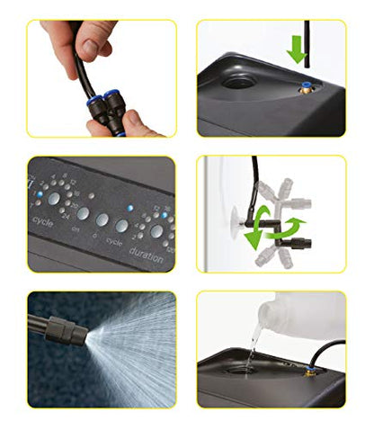 Exo Terra Monsoon Solo II - Programmable Misting System for Reptile Terrariums, Ultimate Humidifier with Multiple Nozzles for Optimal Humidity Control