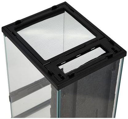 Zilla Front Opening Terrarium - 8" x 10" x 15",Black