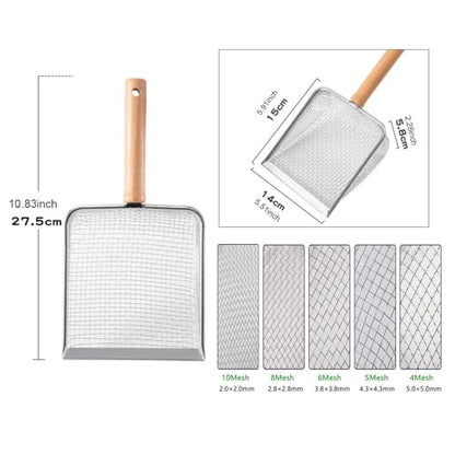 Cat Litter Scoop with Long Handle, Sifting Cleaning Tool for Kitty Litter, Lizard, Reptile Pet Waste, Litter Pan Cleaner- Mesh Spacing 8 - color: Mesh Spacing 8