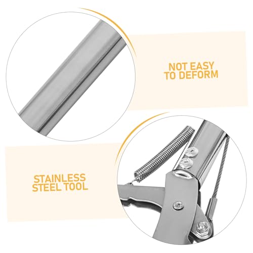 TOYANDONA Snake Tongs Collapsible Grabber Tool Stainless Steel Reptile Catching Equipment for Efficient Snake and EEL Capture for Farm Safety and Wildlife Management