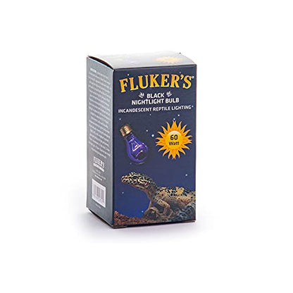 Fluker's Incandescent Black Nightlight Bulbs for Reptiles, 60 Watt - size: 60 Watts