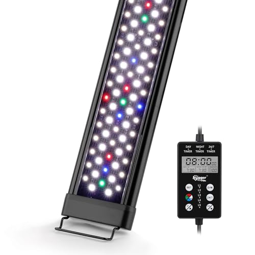 hygger 30-36 Inches Aquarium LED Light, Custom 24/7 Mode/Daylight-Moonlight Mode, Full Spectrum 8 Colors Adjustable Brightness Fish Tank Light for Planted Tank, Freshwater - size: 48W for 30~36 In Tank