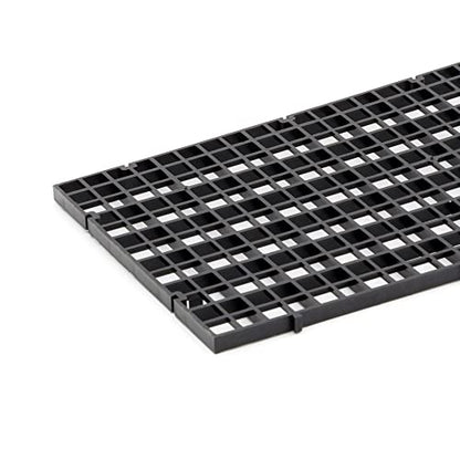 Aquarium Fish Tank Bottom Isolation 4 Pcs, Plastic Egg Crate Grid Divider Tray Egg (S 4pcs Black) - size: S 4pcs Black